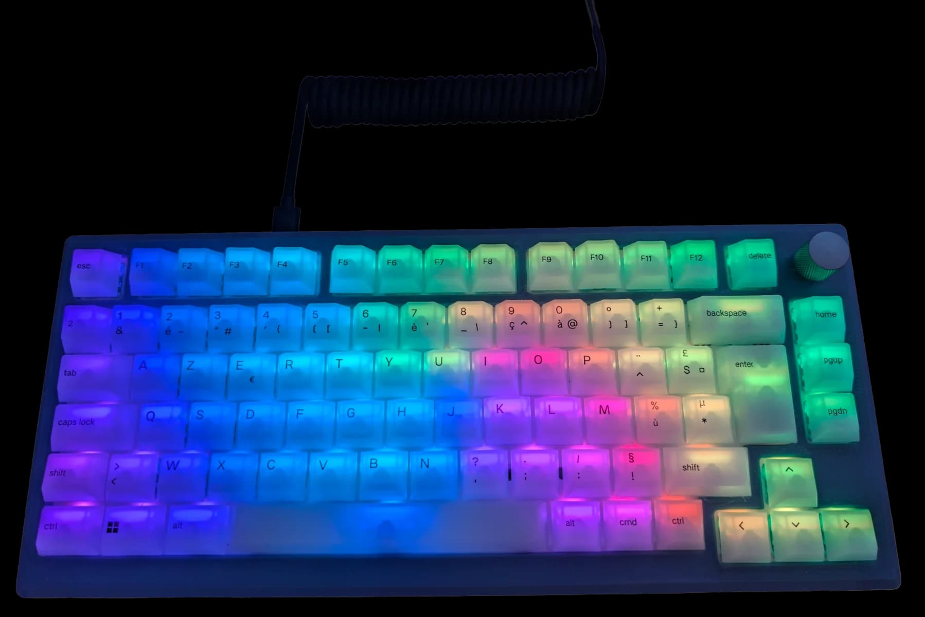 Prototype assemblé du clavier analogique KBHE 75HE